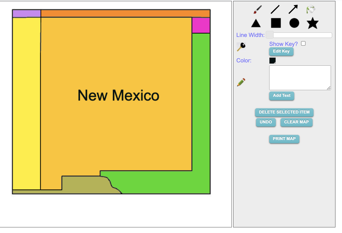 Make your Own New Mexico Map Online